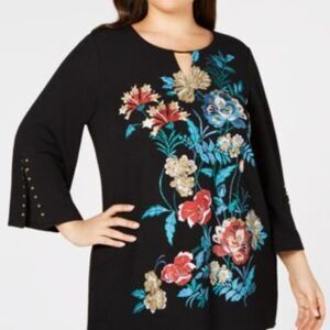 JM collection Flower Detailed Top